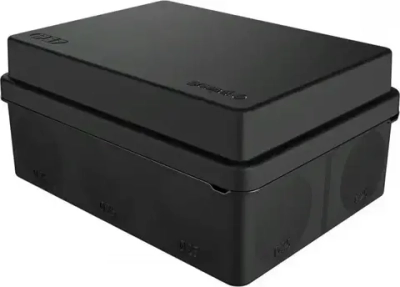 Распределительная коробка Greenel / Гринэль ОП 11 вводов, двухкомпонентная безгалогенная (HF) УФ наружная черная, 150х110х70мм, IP67, GE42441-05 / монтажная