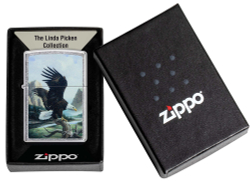 Зажигалка Zippo Linda Picken с покрытием Street Chrome, латунь/сталь, серебристая, 38x13x57 мм