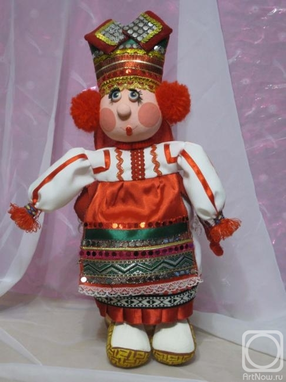 Мордовский сувенир "Кукла Мордовка" на бут (мал) Бакаева