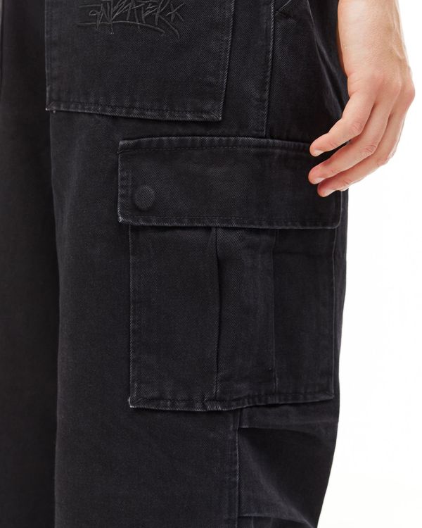 Джинсы WideCargo Denim черные - фото 6