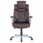 Кресло BRABIX PREMIUM "Phantom EX-553", рециклированная кожа, регулируемый подголовник, коричневое, 532941