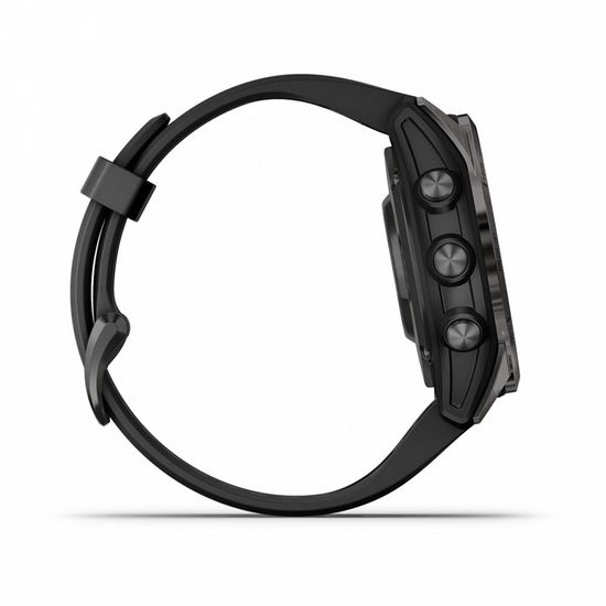 Умные часы Garmin Fenix 7S Pro Sapphire Solar титановый угольно-серый DLC с силиконовым ремешком