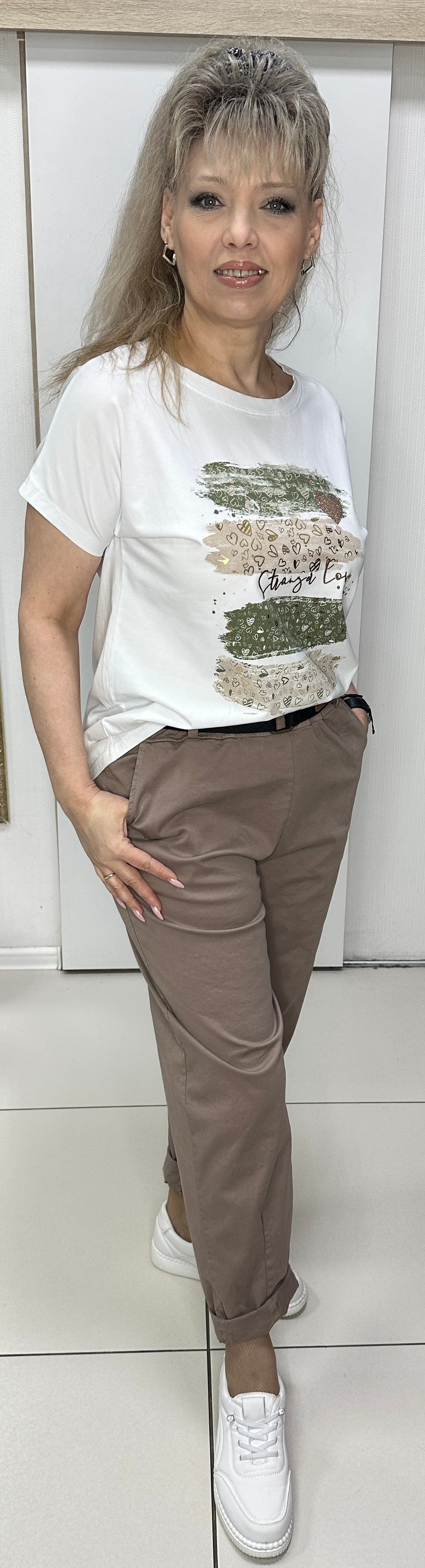 Брюки цвета капучино