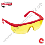 ЗУБР СПЕКТР 5 жёлтые, монолинза с дополнительной боковой защитой, открытого типа, Защитные очки (110329)