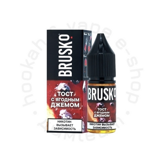 Жидкость BRUSKO Salt, 10 мл, Тост с ягодным джемом, 2 (М)