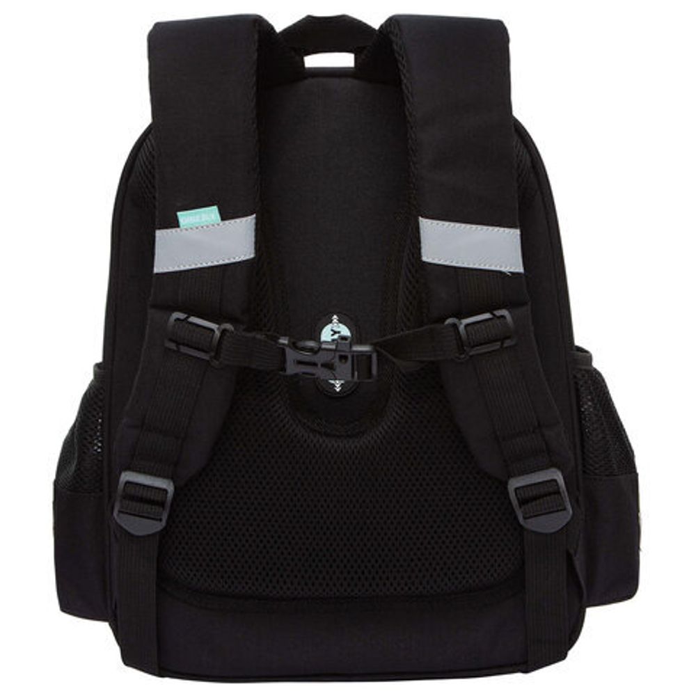 Ранец GRIZZLY анатомическая спинка, c брелоком, для девочек, STAR COMET, 36х28х20 см, RAz-486-5/1