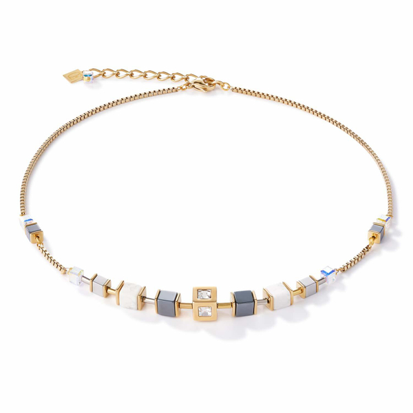 Колье Coeur de Lion Gold 5051/10-1600 цвет белый, черный, серый, прозрачный