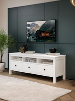 IKEA ТВ-тумба HEMNES, белый/светло-коричневый, 148*57*46, КЫМОР (ИКЕА ХЕМНЭС)