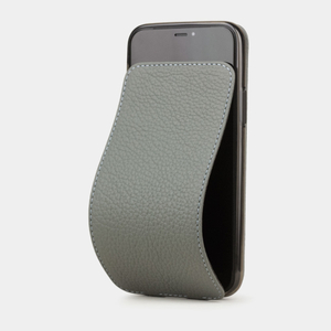 Чехол для iPhone 11 Pro Max из натуральной кожи теленка, серого цвета