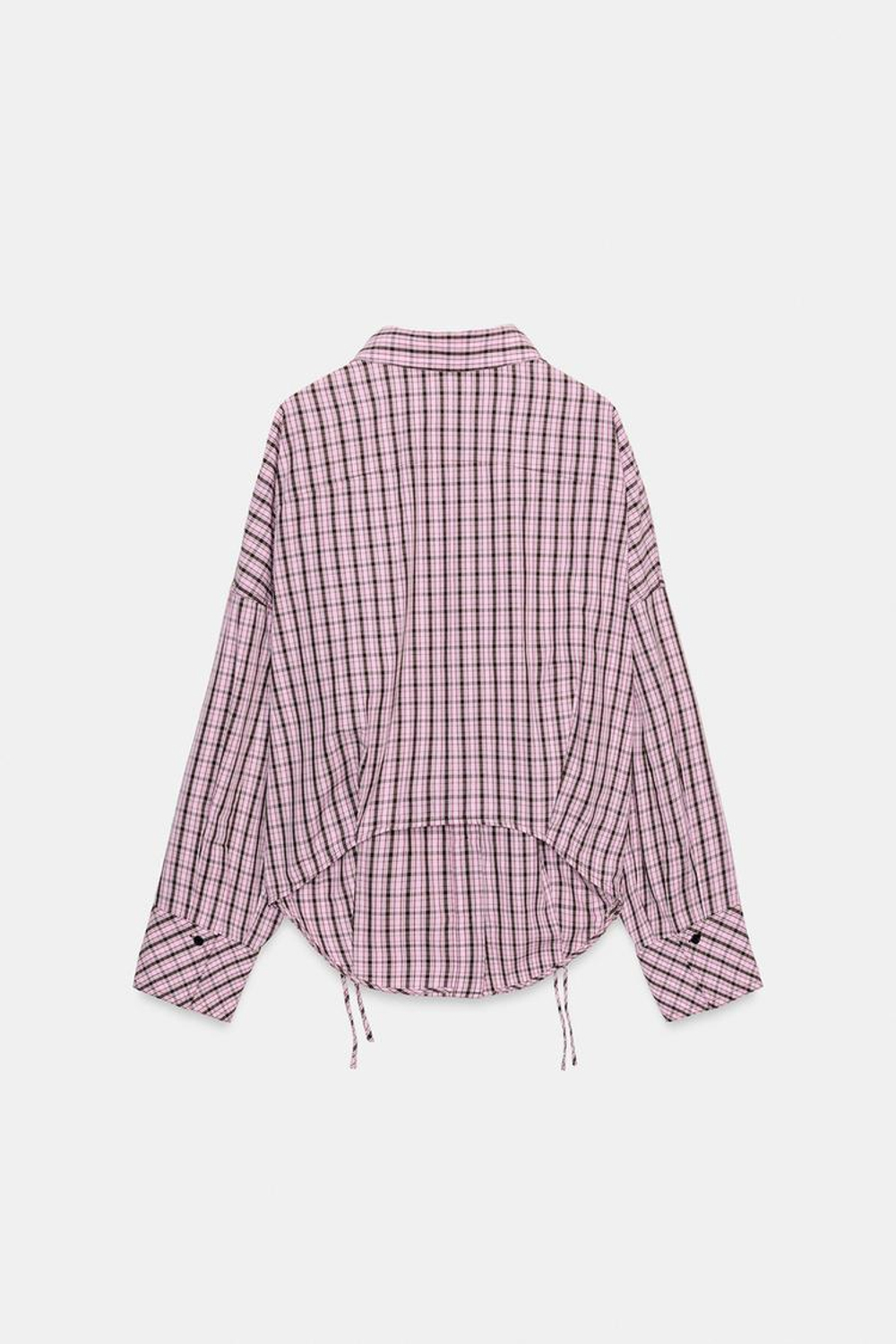 ZARA РУБАШКА В КЛЕТКУ, РОЗОВЫЙ/БЕЛЫЙ
