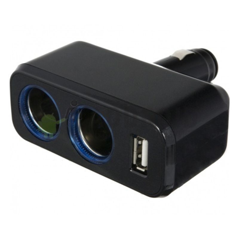Разветвитель на 2 прикуривателя и 1 USB Neoline SL-210