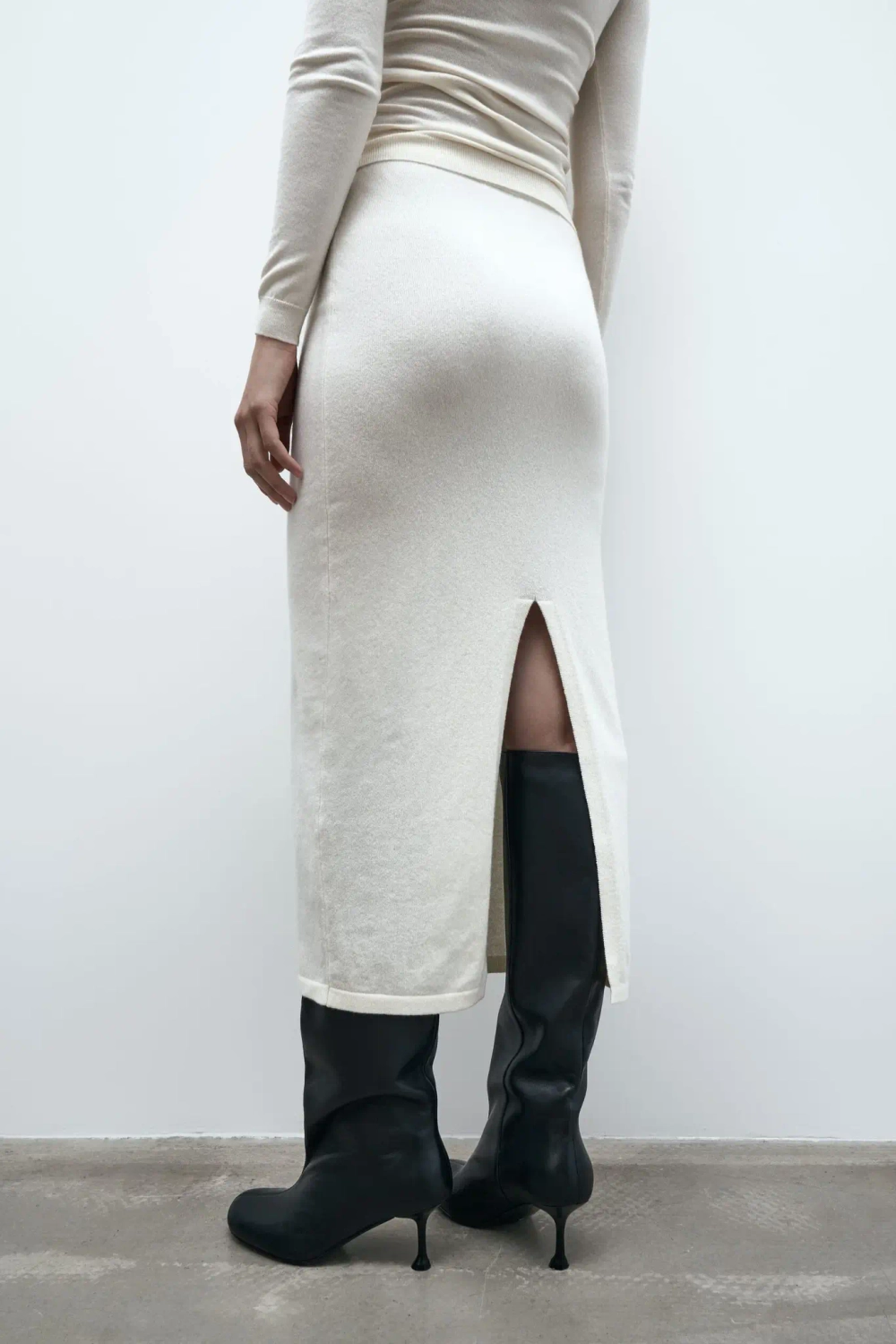 Юбка миди из шерсти мериноса