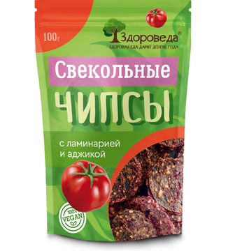 Чипсы свекольные с ламинарией и аджикой, "Здороведа" 100г.