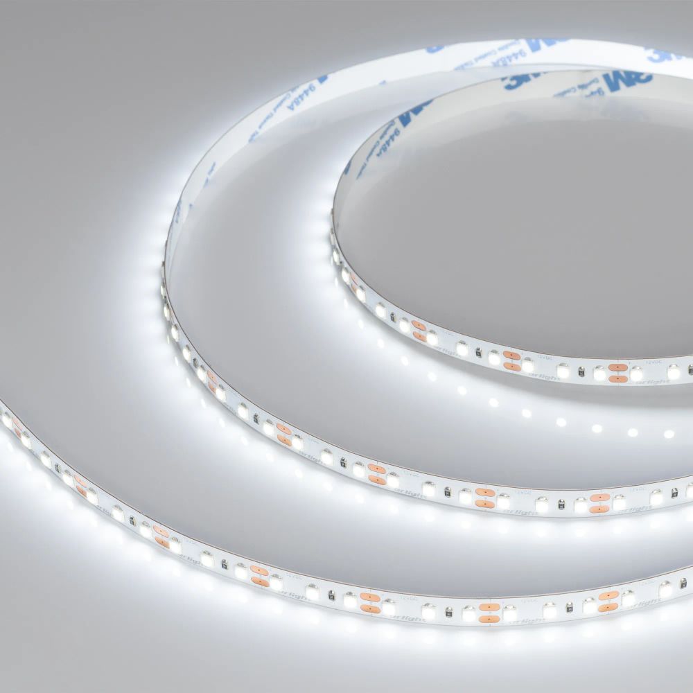 Светодиодная лента NT-A120-8mm 12V White6000 (9.6 W/m, IP20, 3528, 5m) (Arlight, Открытый) 035704