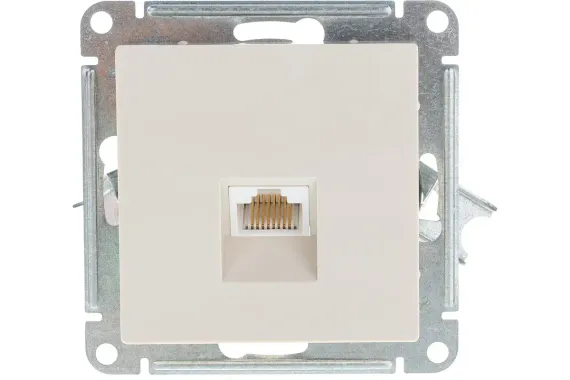 Розетка RJ45 Systeme Electric ATLASDESIGN бежевая 36000