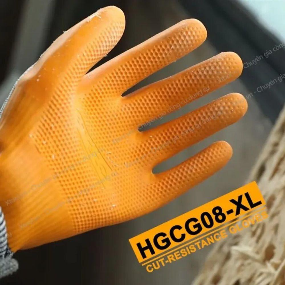 Перчатки с рельефным для защиты от порезов XL INGCO HGCG08-XL INDUSTRIAL