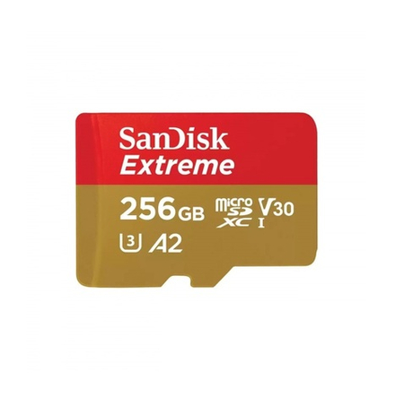 Карта памяти SanDisk Extreme micro SDXC 256Gb UHS-I U3 V30 A2 (190/130 MB/s) Class 10  (SDSQXAV-256G-GN6MN)