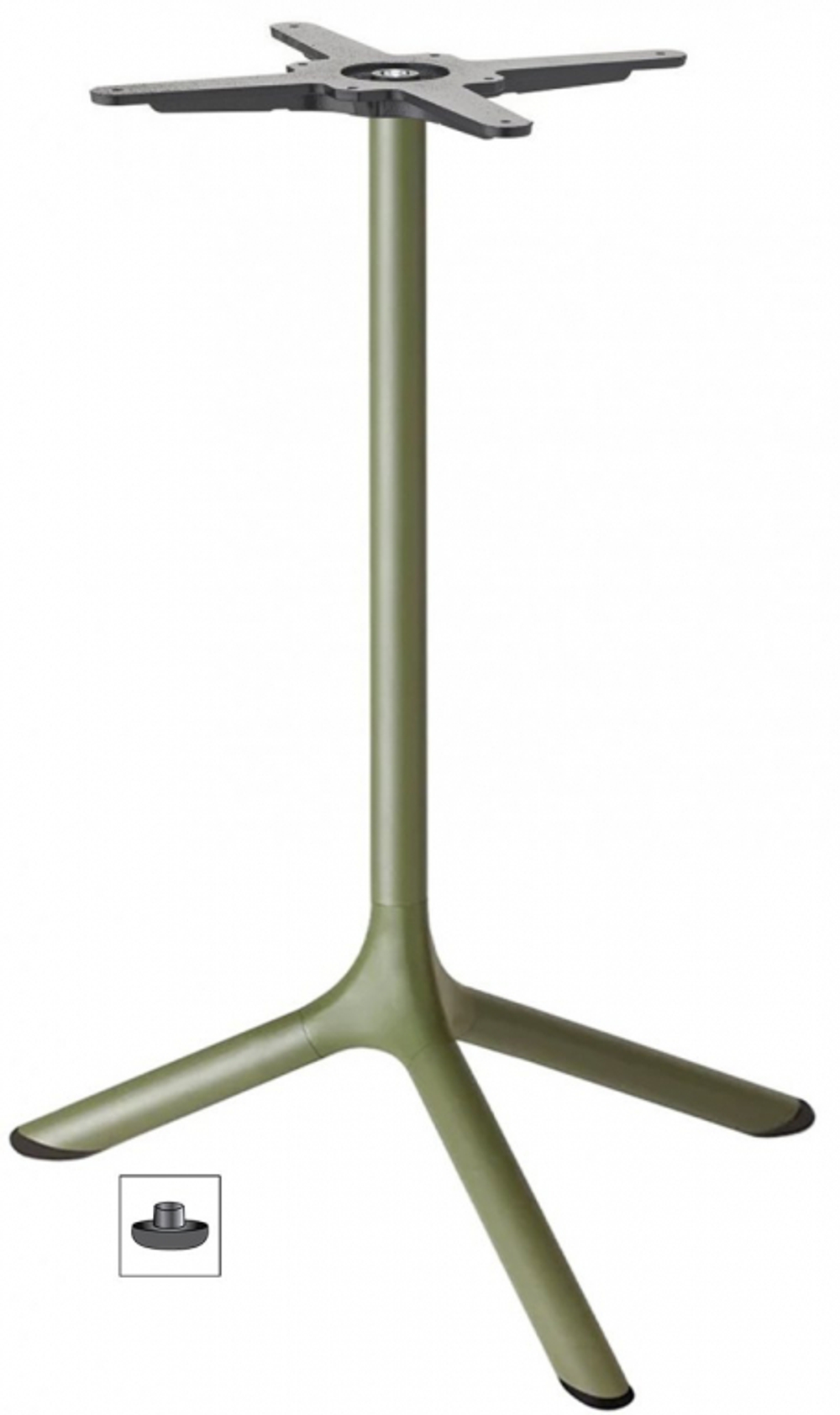 Стол ламинированный обеденный Scab Design Tripe, оливковый, черный мрамор Сахара