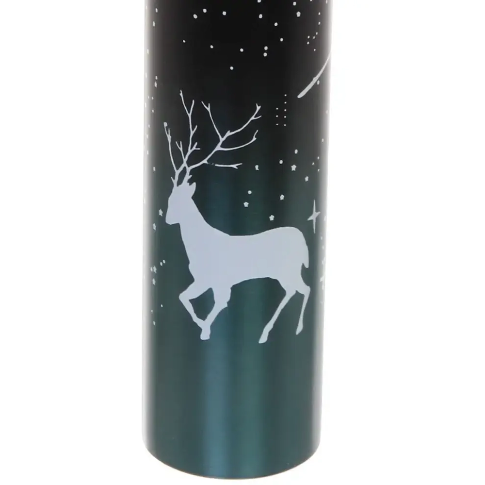 Термос металлический 280 мл «Сказочный Олень» синий