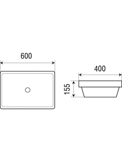Раковина подвесная WeltWasser WW DEILBACH 6051 620х425х160