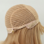 Парик искусственный с чёлкой 30 см, цвет блонд