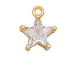 Подвеска Звезда-mini с прозрачным кристаллом, 11мм