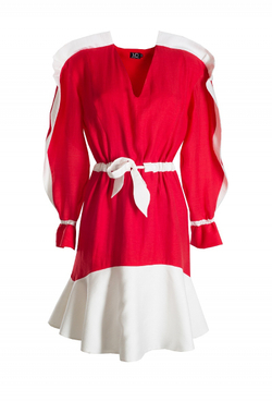 Платье свободного кроя 44-17SS