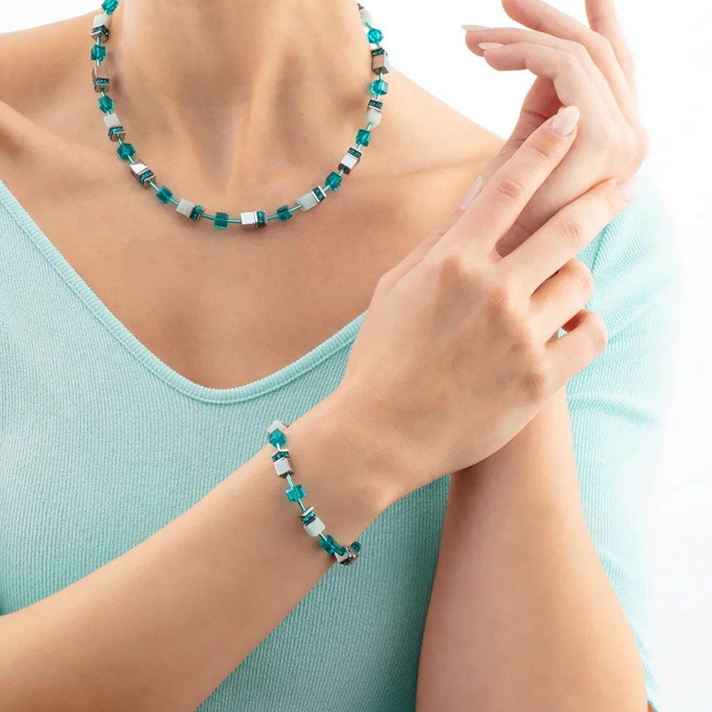 Браслет Coeur de Lion Dark Green-Silver 4010/30-0548