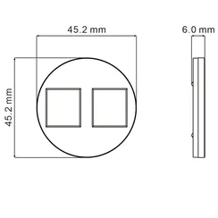 Donel D16 глянцевый белый накладка 2-я для розеток RJ45,TV,SAT