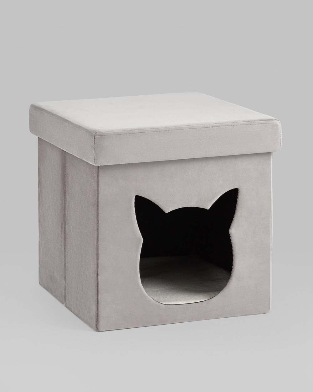 Пуф складной с ящиком Store Pet серый