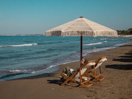 Зонт профессиональный Ø2.5 м Theumbrela Semsiye Evi Avocado Boho, бежевый