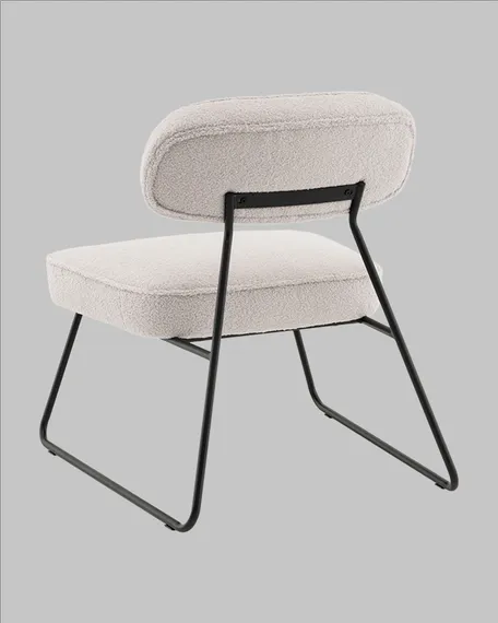 Лаунж-кресло Take, светло-серое букле