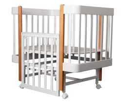 Кровать детская Indigo Tiny (100х70) продольный маятник на колесах + ОРТОПЕДИЧЕСКИЙ МАТРАС В ПОДАРОК!