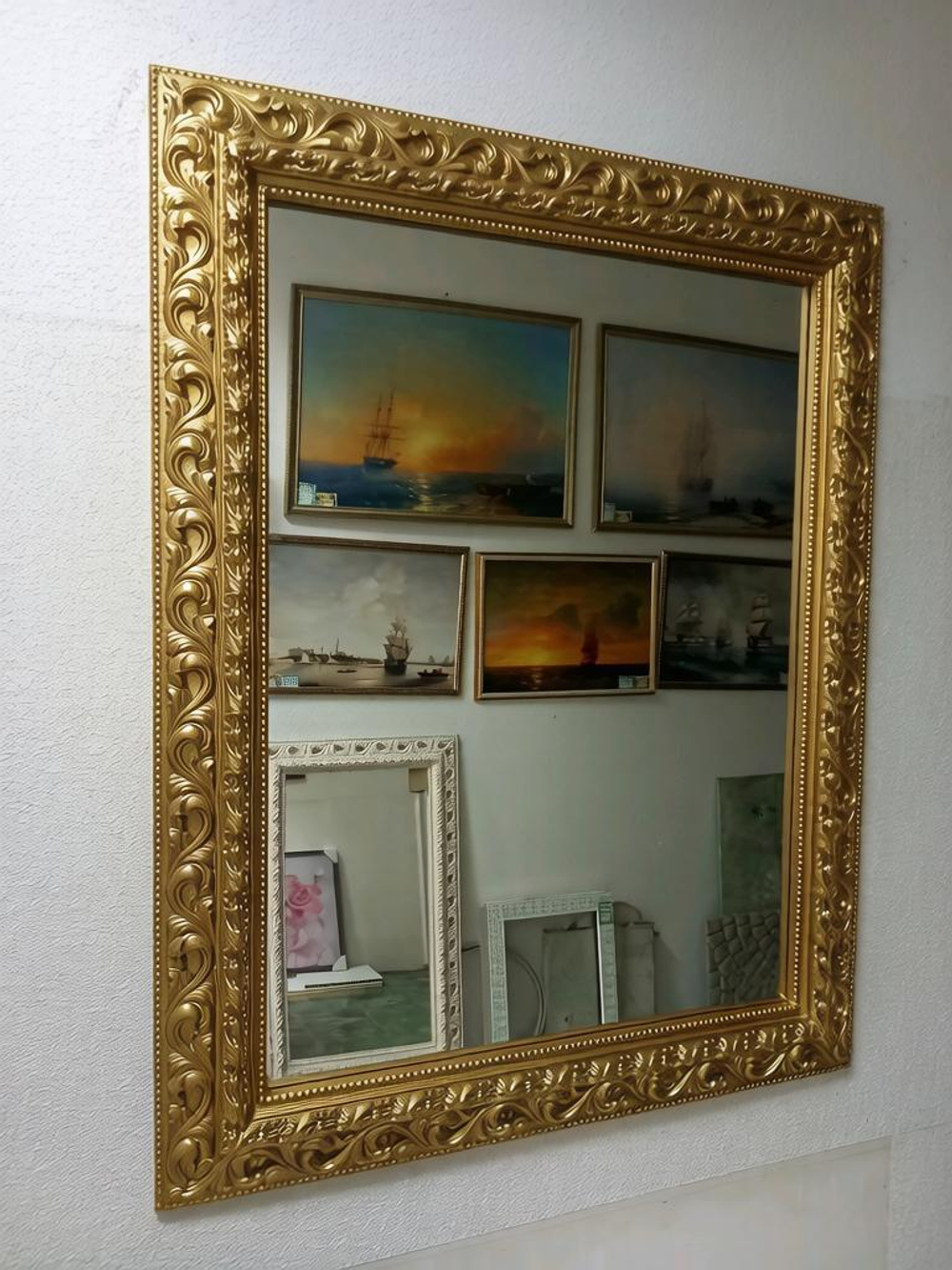 Зеркало из багета № 5.Ширина рамы 12см.