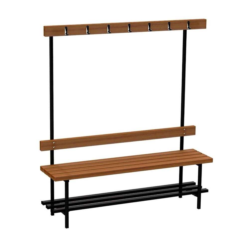 Скамья для раздевалок с вешалкой - односторонняя - 1.5м