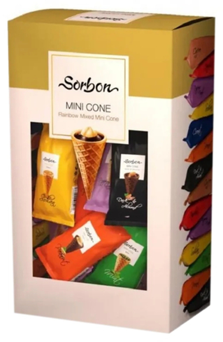 Мини-рожок хрустящий Сорбон Микс / Sorbon Rainbow Mixed Mini Cone 350г