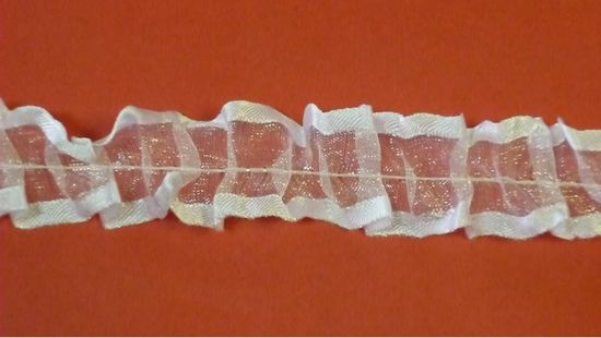 Рюш Бантичная Белая