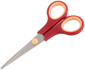 Ножницы бытовые нержавеющие, прорезиненные ручки, толщина лезвия 1,4 мм, 135 мм 67328 КУРС