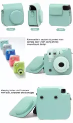 İnstax fotoaparat üzlüyü \ Instant Camera Case Mini LIGHT GREEN