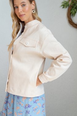 Куртка пудровая джинсовая из хлопка