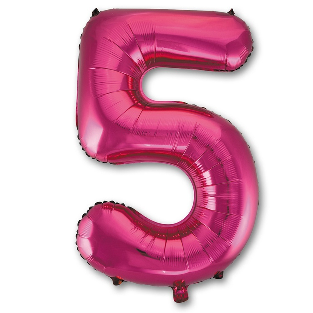 Шар ЦИФРА 5 Fuchsia 40" 102 см