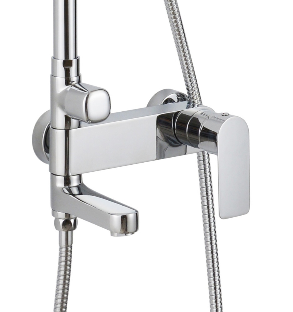 ДУШЕВАЯ КОЛОННА СО СМЕСИТЕЛЕМ ДЛЯ ВАННЫ С ПОВОРОТНЫМ ИЗЛИВОМ BRAVAT REAL F6333367CP-A-RUS