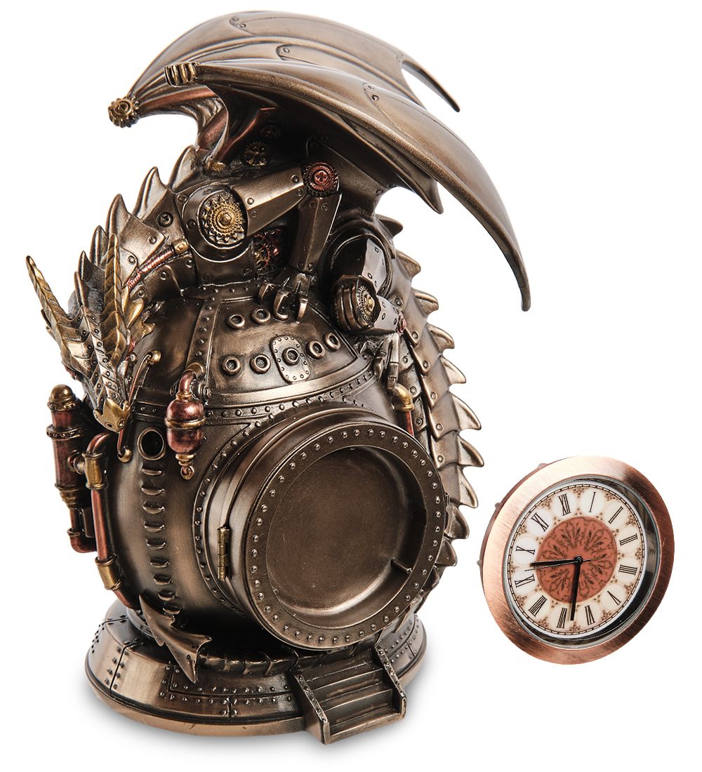 Veronese WS-1068 Часы настольные в стиле Стимпанк «Дракон»