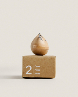 Мебельная ручка Zara Home, 3х4х5.2 см, дерево, 2 шт., 9605/555