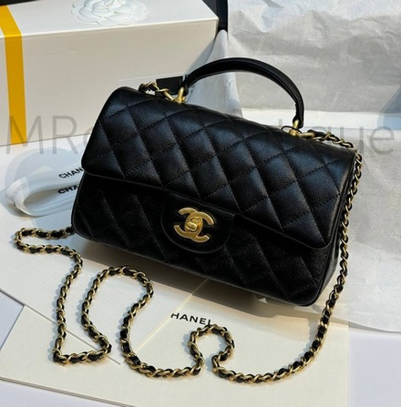 Черная сумка Chanel Flap mini