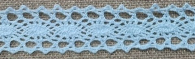 Кружево хлопковое/Тесьма вязаная 19.01.047, ш. 1,9-2 см, голубой