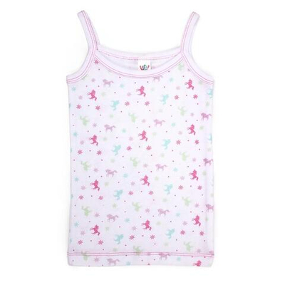 Майка для девочки на бретелях р.92-52 белый, 1 шт.