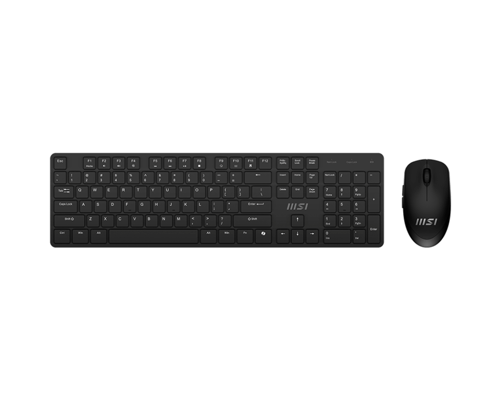 Комплект Клавиатура + Мышь MSI FORGE K200 W COMBO/104 кл./USB 2.0/5 кн. мышь/DPI 1000-1600/Черный