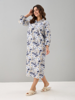 Ночная сорочка С-013/бежевый-тропическиецветы