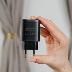 Сетевое зарядное устройство GoGadget CityPump 33W 1хUSB-C 1xUSB-A GaN